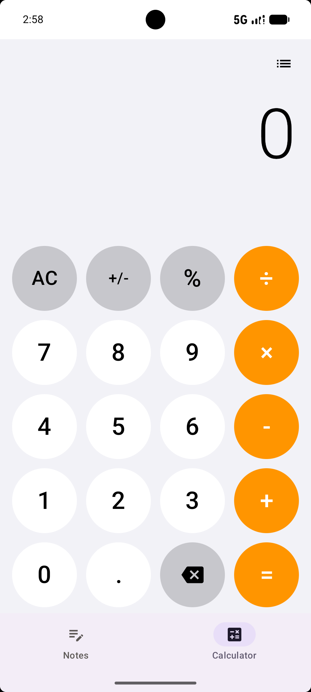 Built-in scientific calculator